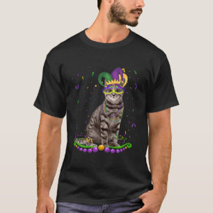 T-shirt Chat mignon portant Masque Carnaval Mardi Gras Chi