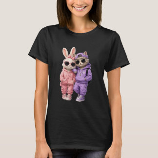 T-shirt chat mignon pour femmes