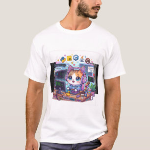 T-shirt chat mignon programmeur Chat Kawaii de c