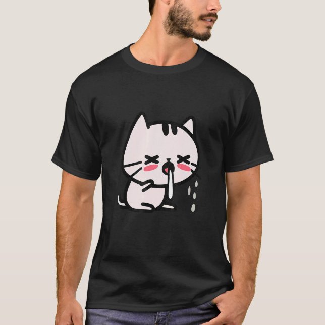 T-shirt Chat Mignon Qui Tousse (Devant)