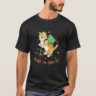 T-shirt Chat Mignon Retour À L'école Pour Femme Homme Enfa