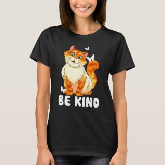 T-shirt Chat Mignon Sois Gentil Anti Harcèlement Porte Ora