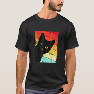 T-shirt Chat Mignon Style Rétro Chats Minous Noirs