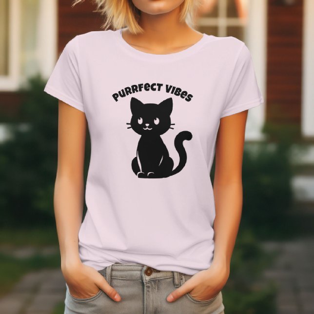 T-shirt Chat Mignon Vibes Parfaites (Créateur téléchargé)