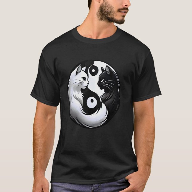 T-shirt Chat Mignon Yin Yang (Devant)