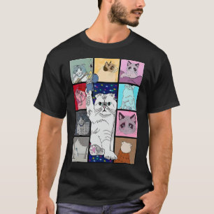 T-shirt Chat Mignonne Purring Dans Mon Lap Parce Qu'Il M'A