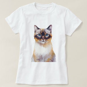 T-shirt Chat minimaliste Lynx Point Siamese inspiré