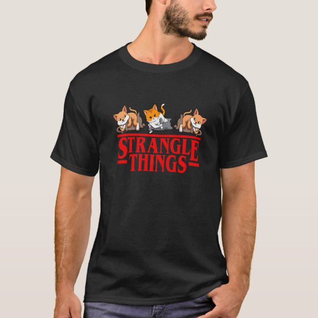 T-shirt Chat Mixed martial art Bjj Strangle Thèmes Jiu Jit (Devant)