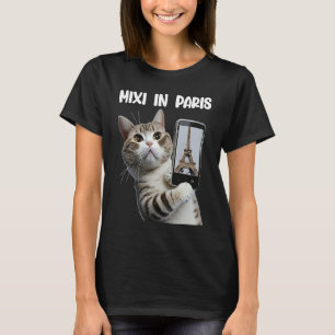 T-shirt Chat Mixi à Paris gay paree selfies  tabby