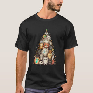 T-shirt Chat moche arbre Noël Funny chat Noël drôle