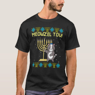 T-shirt Chat Moche Hanukkah Pyjama Famille Assortis Meowze