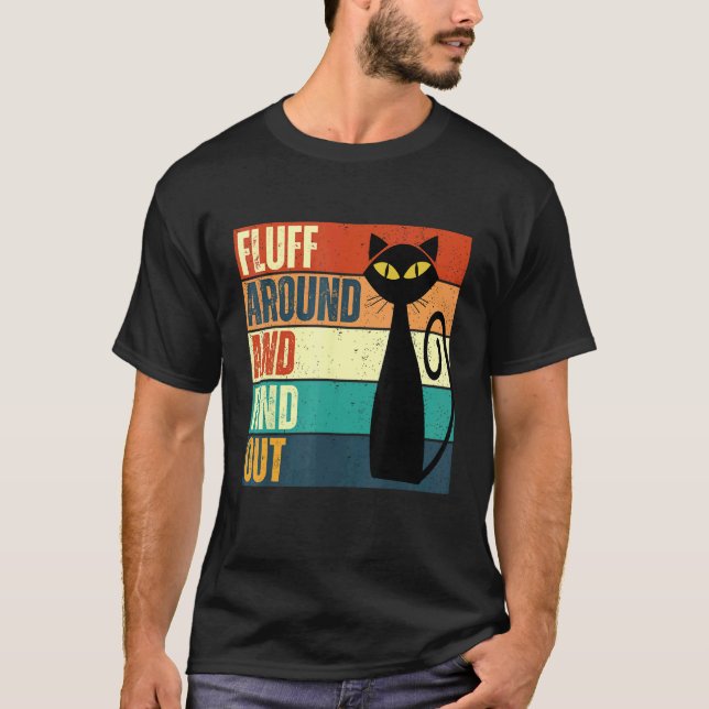 T-shirt Chat Moderne du Milieu du Siècle et Citation Drôle (Devant)