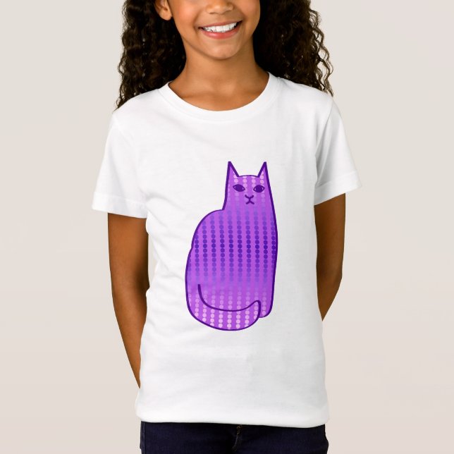 T-Shirt Chat moderne du milieu du siècle, orchidée et viol (Devant)