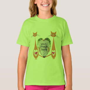 T-shirt Chat modifiable Love Coeur Conception personnalisé