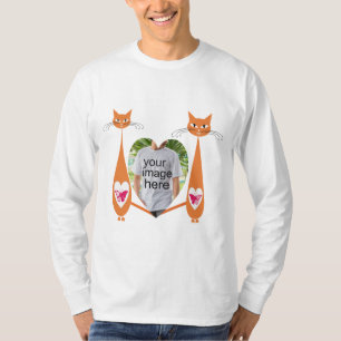 T-shirt Chat modifiable Love Coeur Conception personnalisé