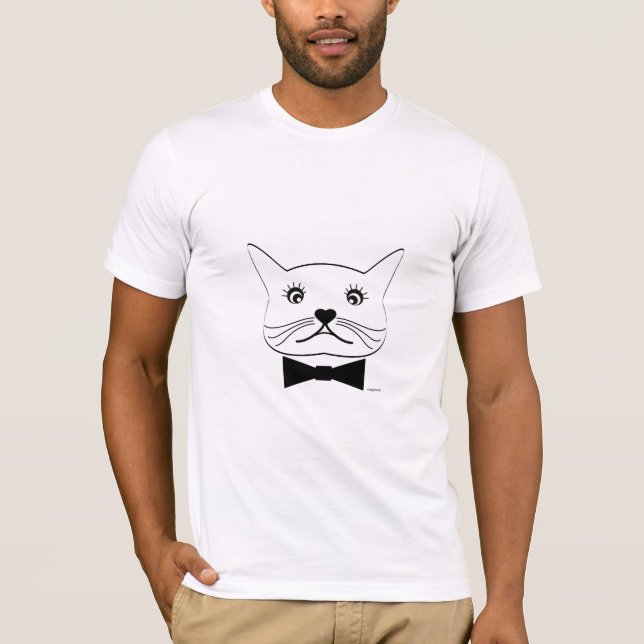 T-shirt Chat - Mon drôle de chat aux yeux croisés, Mens Co (Devant)