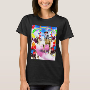 T-shirt Chat montant un chameau avec un sundae