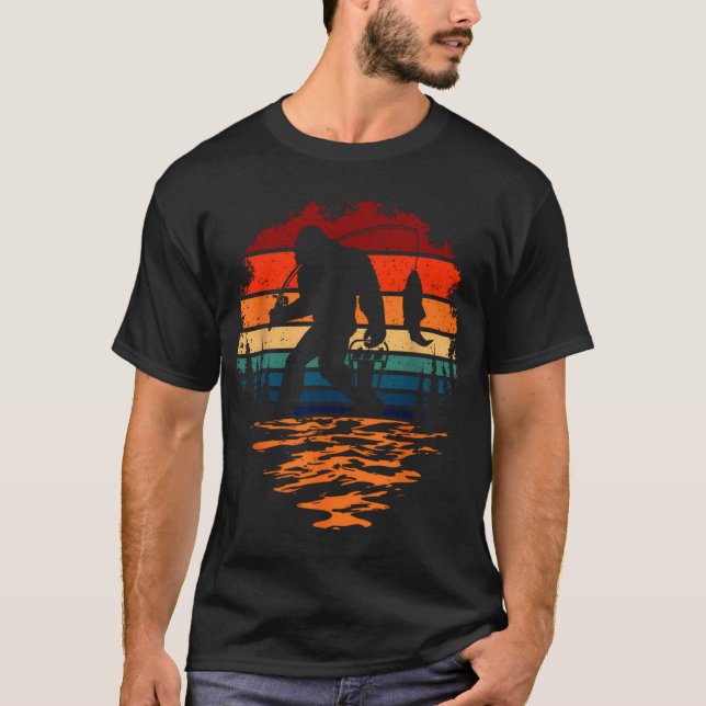 T-shirt Chat monte à cheval sur un poisson dans le ciel bl (Devant)