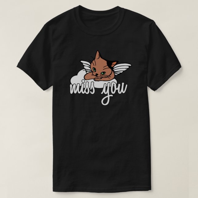 T-shirt Chat mort chats deuil (Design devant)