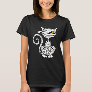 T-shirt Chat Mummy Black Cat Halloween Dessin Enthousiaste