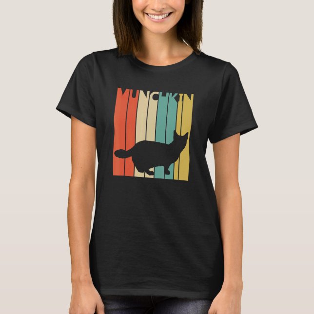 T-shirt Chat Munchkin mignon (Devant)