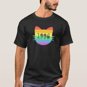 T-shirt Chat Né En Année 1996 26 Ans Chat Mo