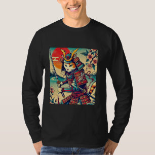 T-shirt Chat Ninja Samouraï Japonais Chat 1
