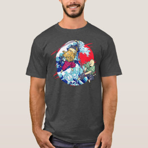 T-shirt Chat Ninja Sinobi Samurai Mots-clés Katana Kendo J