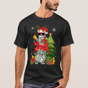 T-shirt Chat Noël 2022  Chaton Chapeau de Père Noël Noël L