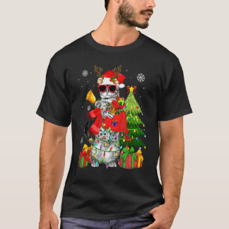 T-shirt Chat Noël 2022  Chaton Chapeau de Père Noël Noël L