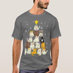 T-shirt Chat Noël Arbre drôle Noël Joyeux Noël Catmas Bo