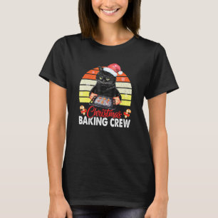 T-shirt Chat Noël Cookie Baking Creew Noël
