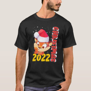 T-shirt Chat  Noël Mignon Chat Chapeau de Père Noël Noël l