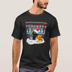 T-shirt Chat Noël Sweater de Noël Horrible Arbre de Fêtes