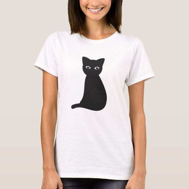 T-shirt chat noir (Devant)