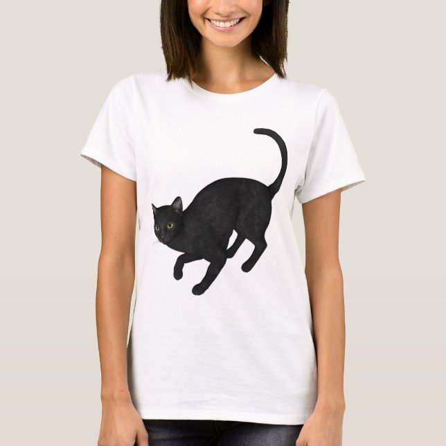 T-shirt chat noir (Devant)