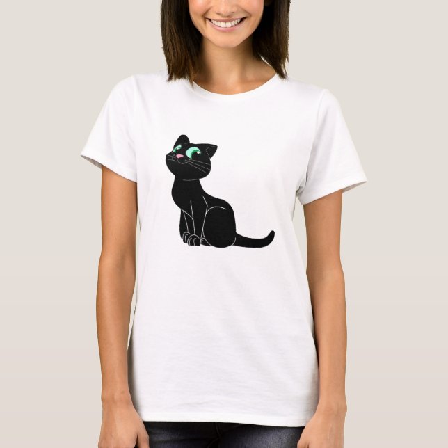 T-shirt chat noir (Devant)