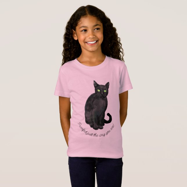 T-shirt chat noir (Devant entier)