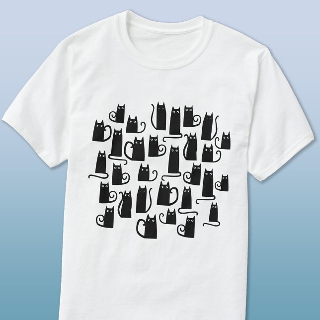 T-shirt Chat noir (Black cats fun t-shirt)