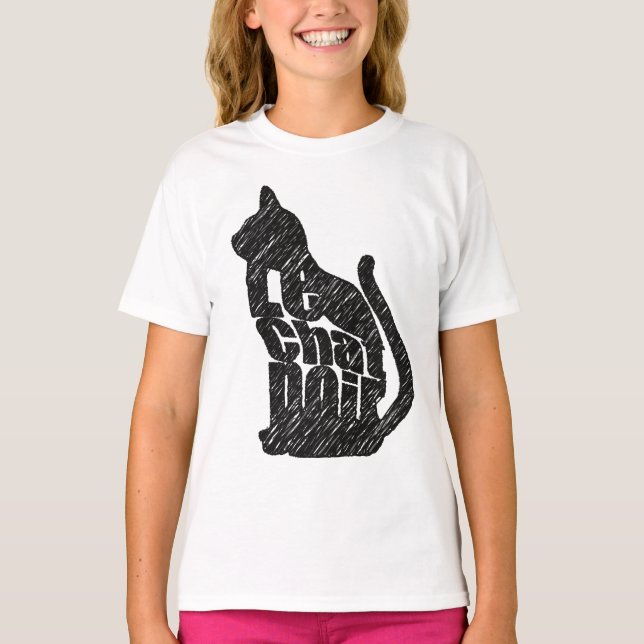 T-shirt Chat noir (Devant)