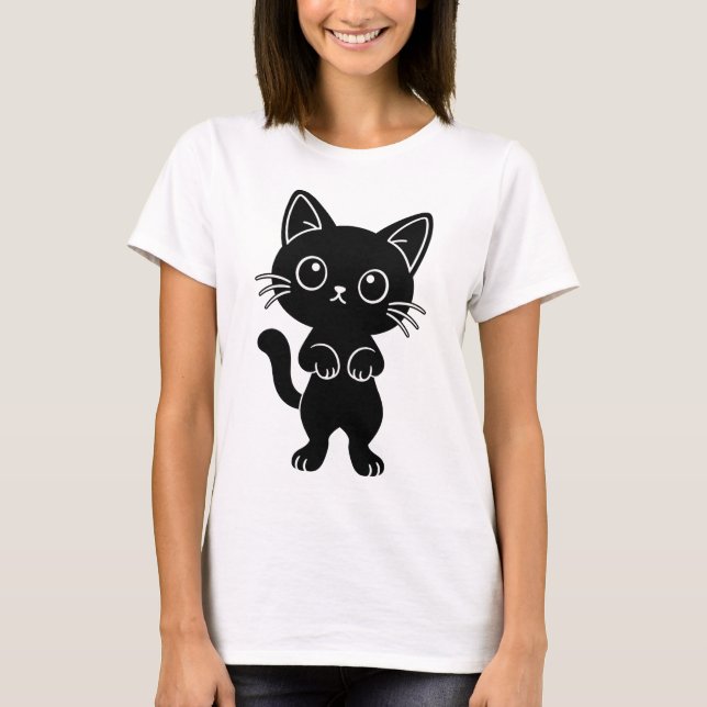 T-shirt Chat noir  (Devant)
