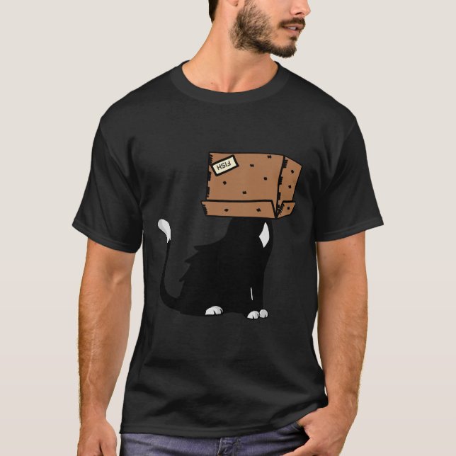 T-shirt Chat noir a besoin de poisson (Devant)