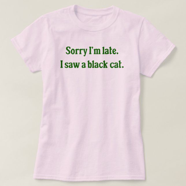 T-shirt Chat noir amusant (Design devant)