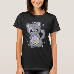 T-shirt Chat Noir Avec Balle En Verre Pour Aca Sorcière Wi