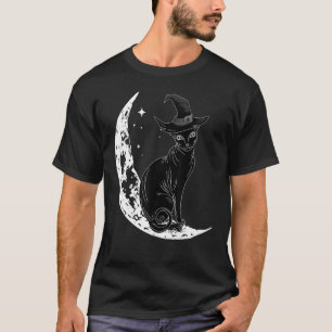 T-shirt Chat noir avec chapeau de sorcière et costume d'Ha