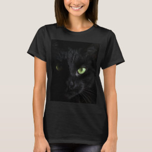 T-shirt Chat noir avec yeux verts