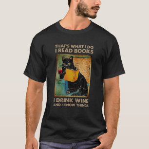 T-shirt Chat Noir C’Est Ce Que Je Fais Je Lis Livres Je