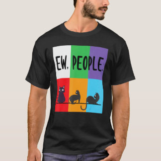 T-shirt chat noir ca femmes ew personnes meowy