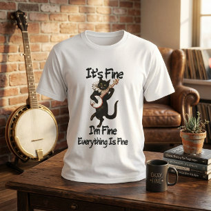 T-shirt Chat Noir Ça va Je vais bien Tout va bien