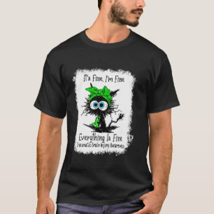 T-shirt Chat Noir C'est Bon Je vais Bien Traumatisme Crâni